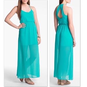 🎉HOST PICK!🎉NWOT! Nordstrom sea foam half sheer maxi dress